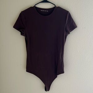 Abercrombie & Fitch Short-Sleeve Cotton Seamless Crew Bodysuit